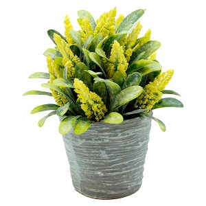 Sztuczna roślina w doniczce 19 cm żółta 47213