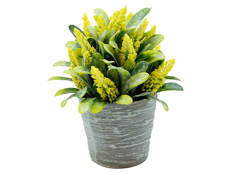Sztuczna roślina w doniczce 19 cm żółta 47213