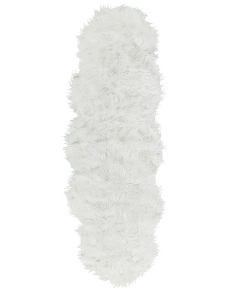 Sztuczna skóra owcza futro 180x60 cm biała 59581