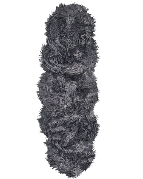 Sztuczna skóra owcza futro 180x60 cm szara 58906