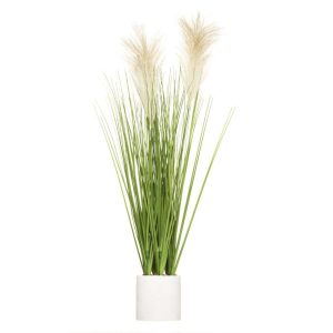Sztuczna trawa ozdobna w cementowej doniczce, wys. 70 cm 146049 Sztuczna trawa ozdobna w cementowej doniczce, wys. 70 cm 146049
