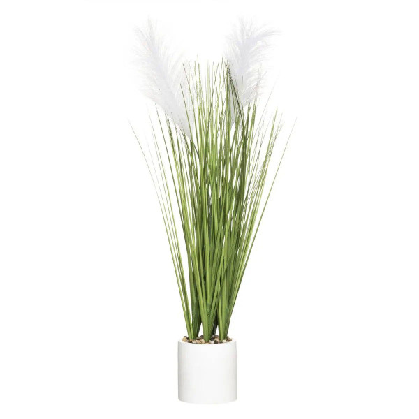 Sztuczna trawa ozdobna w cementowej doniczce, wys. 70 cm 146007
