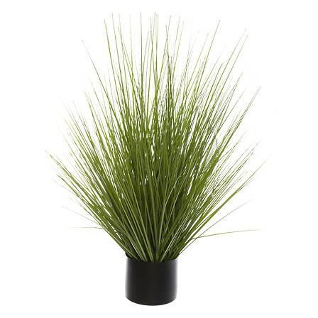Sztuczna trawa w czarnej donicy 74 cm z tworzywa 653706