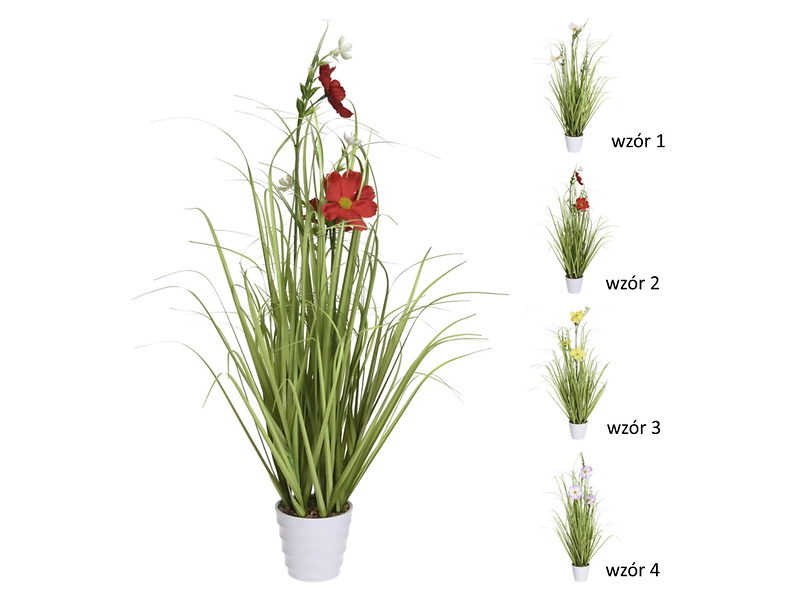 Sztuczna trawa w doniczce 65 cm mix wzorów 39636