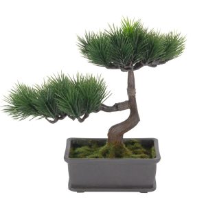 Sztuczne drzewko Bonsai ciemno zielone 23x15x22 cm ozdobne 1042978 Sztuczne drzewko Bonsai ciemno zielone 23x15x22 cm ozdobne 1042978