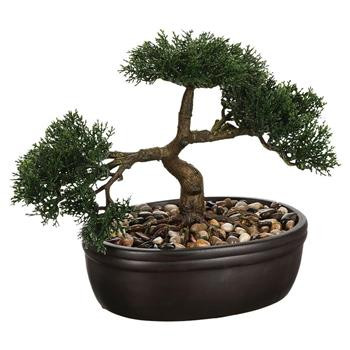 Sztuczne drzewko bonsai w czarnej donicy 78072