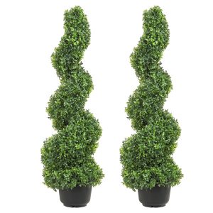 Sztuczne drzewko bukszpan 122 cm zestaw 2szt dekoracja ogrodowa i domowa 829275 Sztuczne drzewko bukszpan 122 cm zestaw 2szt dekoracja ogrodowa i domowa 829275