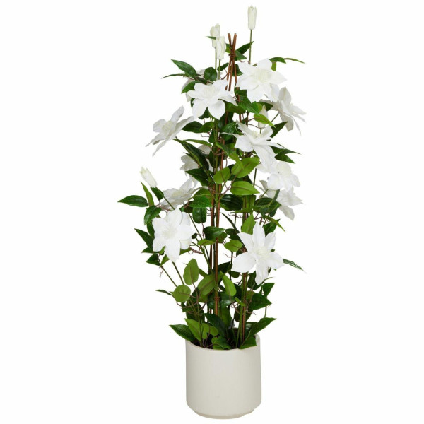 Sztuczne drzewko clematis biały 98 cm w doniczce 991764