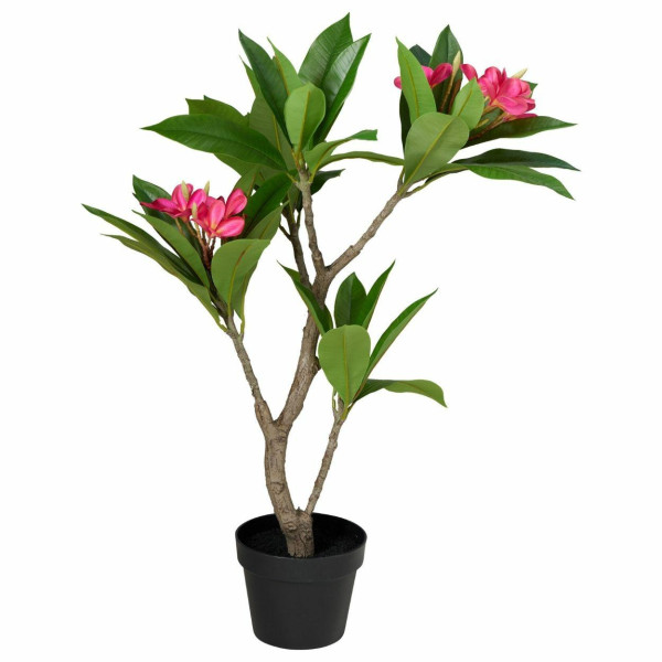 Sztuczne drzewko frangipani różowa 90 cm w doniczce 991767