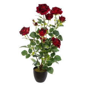 Sztuczne kwiaty doniczkowe KRZEW RÓŻY, 74 cm 81493 Sztuczne kwiaty doniczkowe KRZEW RÓŻY, 74 cm 81493