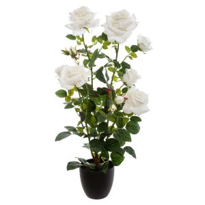 Sztuczne kwiaty doniczkowe KRZEW RÓŻY, 74 cm 81472 Sztuczne kwiaty doniczkowe KRZEW RÓŻY, 74 cm 81472
