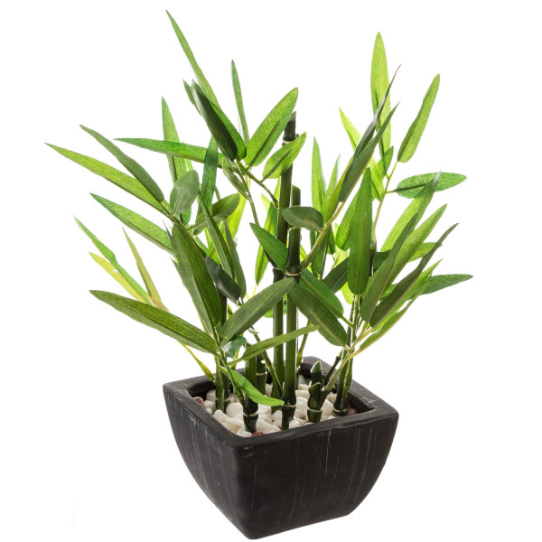 Sztuczne kwiaty w doniczce - ozdobny bambus, 26 cm 81486