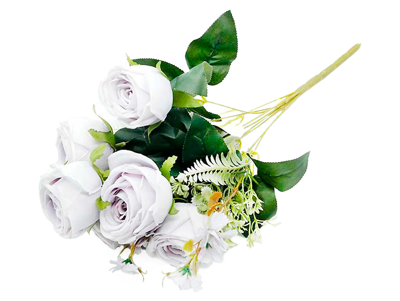 Sztuczny bukiet róż 45 cm fioletowy 47240