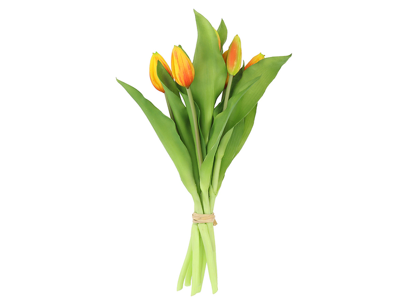 Sztuczny bukiet Tulipanów 7 szt. 33 cm pomarańczowych 55246