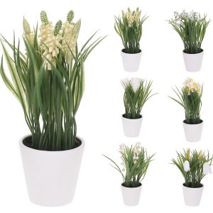 Sztuczny kwiat w doniczce 21 cm mix wzorów 44585