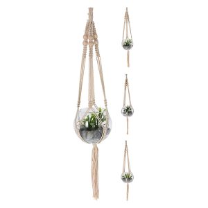 Sztuczny kwiat w doniczce z makramą 70 cm mix wzorów 53673 Sztuczny kwiat w doniczce z makramą 70 cm mix wzorów 53673