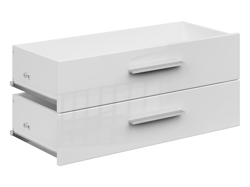 Szuflada Connect 73 cm dwie sztuki biały połysk 858802