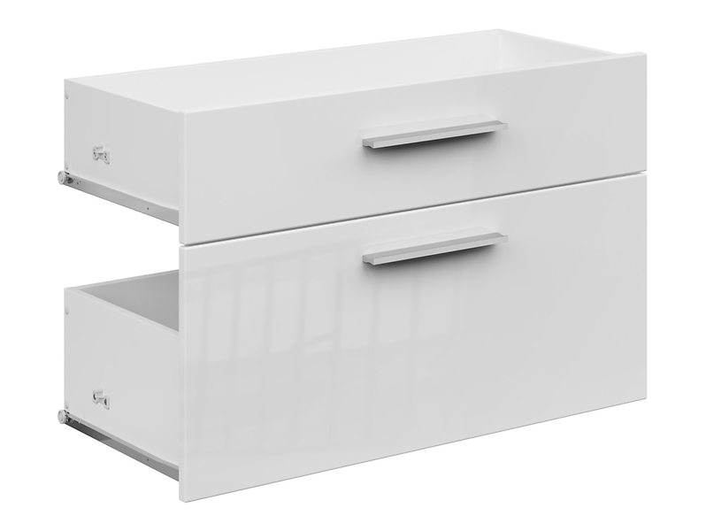 Szuflada Connect 73 cm dwie sztuki biały połysk 858789