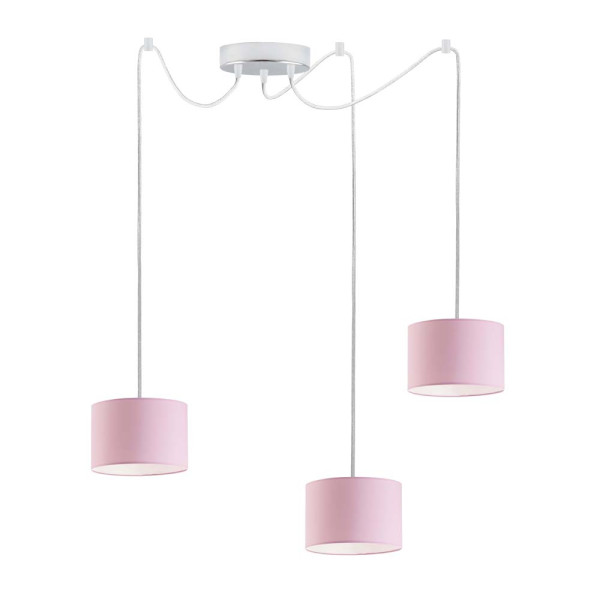 Szykowna lampa wisząca WAIKIKI W3 Chrom - Jasny Różowy 879949