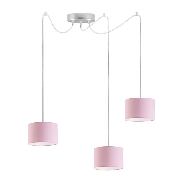 Szykowna lampa wisząca WAIKIKI W3 Stal Szczotkowana - Jasny Różowy 879923