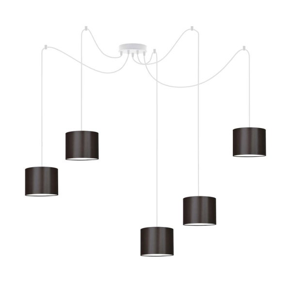 Szykowna lampa wisząca WAIKIKI W5 Biały - Brązowy 883557