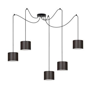 Szykowna lampa wisząca WAIKIKI W5 Czarny – Brązowy 883614 Szykowna lampa wisząca WAIKIKI W5 Czarny – Brązowy 883614