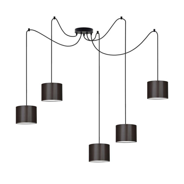 Szykowna lampa wisząca WAIKIKI W5 Czarny - Brązowy 883614