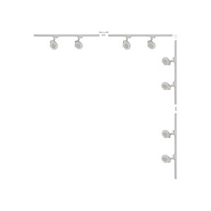 Szynoprzewód L 2x2m biały zestaw z reflektorami 1-fazowy 3591 Zuma Line 803678 Szynoprzewód L 2x2m biały zestaw z reflektorami 1-fazowy 3591 Zuma Line 803678