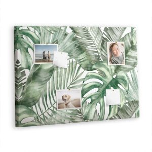 Tablica korkowa 100×70 cm dekoracyjna + pinezki Liście 350886