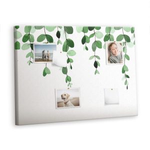 Tablica korkowa 100×70 cm dekoracyjna + pinezki Liście 350907