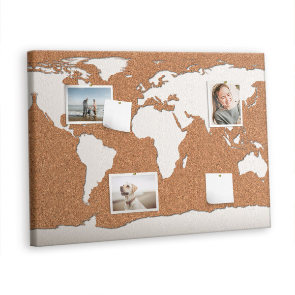Tablica korkowa 100x70 cm dekoracyjna + pinezki Mapa 407077