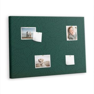 Tablica korkowa 100×70 cm dla dzieci + pinezki Wzór liści 396046 Tablica korkowa 100×70 cm dla dzieci + pinezki Wzór liści 396046