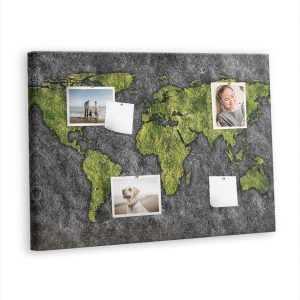 Tablica korkowa 100×70 cm do kuchni + pinezki Mapa świata 354910 Tablica korkowa 100×70 cm do kuchni + pinezki Mapa świata 354910