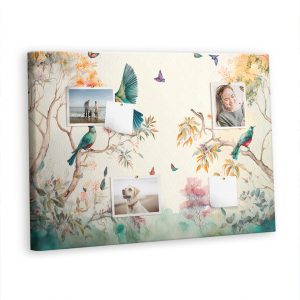 Tablica korkowa 100×70 cm do kuchni + pinezki Ptaki natura 346556