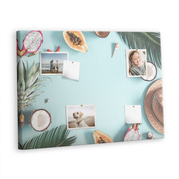 Tablica korkowa 100x70 cm do salonu + pinezki Organizer 428368