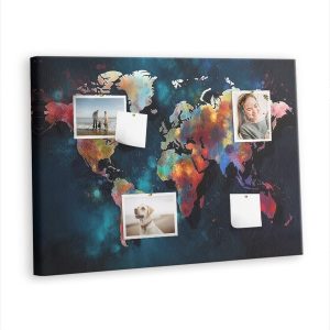 Tablica korkowa 100×70 cm do sypialni + pinezki Mapa 356113 Tablica korkowa 100×70 cm do sypialni + pinezki Mapa 356113