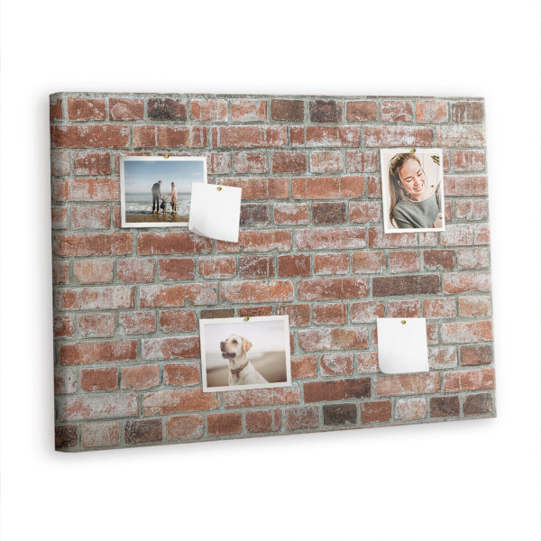Tablica korkowa 100x70 cm organizer + pinezki Cegła mur 398456