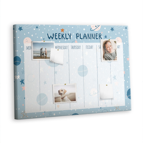 Tablica korkowa 100x70 cm organizer + pinezki Kosmos 383399
