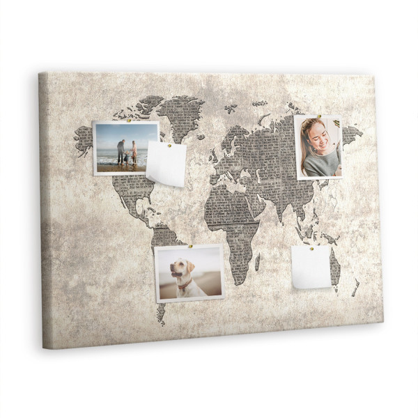 Tablica korkowa 100x70 cm organizer + pinezki Mapa 425899