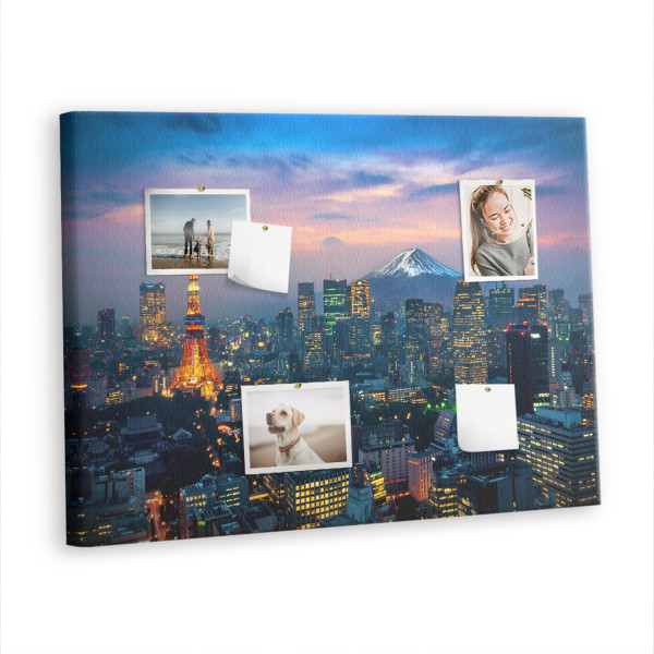 Tablica korkowa 100x70 cm organizer + pinezki Miasto nocą 430911