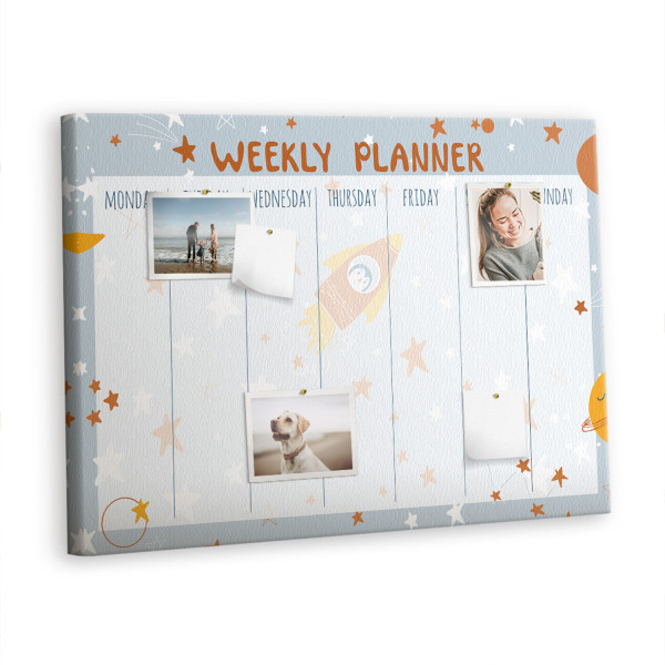 Tablica korkowa 100x70 cm organizer + pinezki Planer 383407