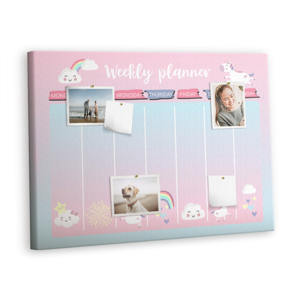 Tablica korkowa 100x70 cm organizer + pinezki Planer 383367