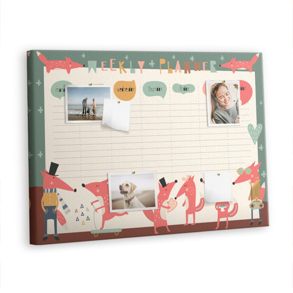 Tablica korkowa 100x70 cm organizer + pinezki Planer 383381