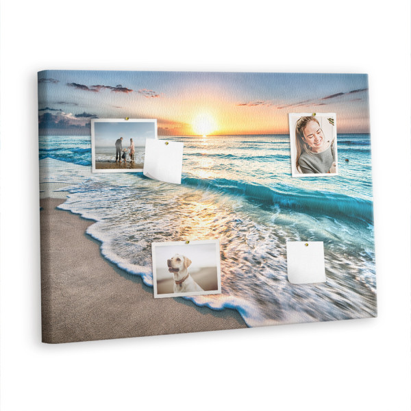 Tablica korkowa 100x70 cm organizer + pinezki Plaża 407118