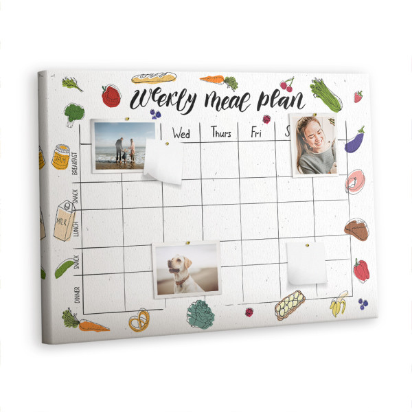 Tablica korkowa 100x70 cm planer + pinezki Organizer 407136