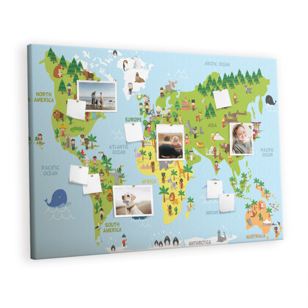Tablica korkowa 120x80 cm dekoracyjna + pinezki Organizer 425895