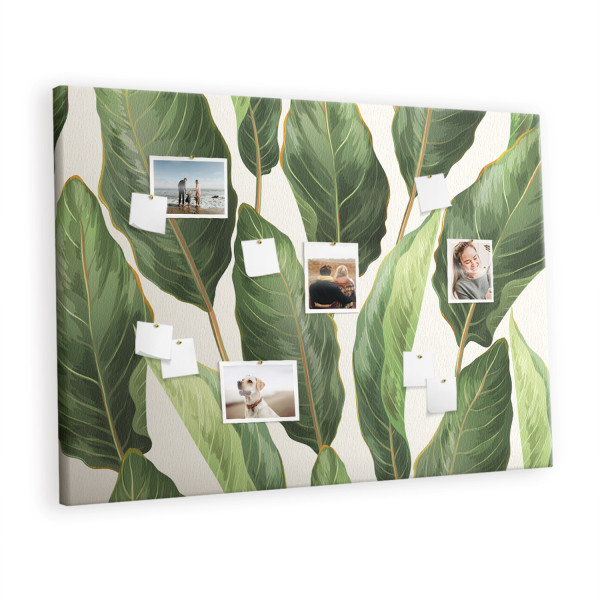 Tablica korkowa 120x80 cm dla dzieci + pinezki Liście palm 350857