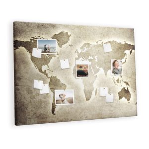 Tablica korkowa 120×80 cm dla dzieci + pinezki Mapa świata 354925 Tablica korkowa 120×80 cm dla dzieci + pinezki Mapa świata 354925
