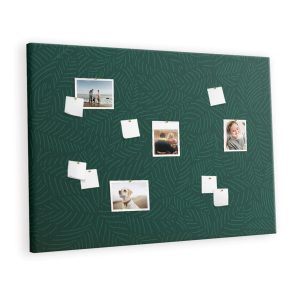 Tablica korkowa 120×80 cm dla dzieci + pinezki Wzór liści 396051