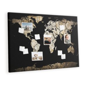 Tablica korkowa 120×80 cm do kuchni + pinezki Mapa 528088